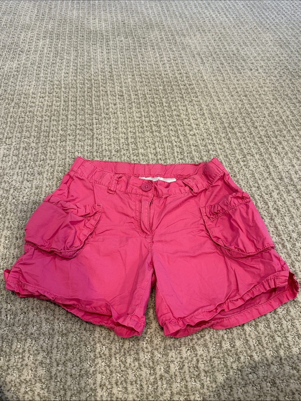 Hanna Andersson 140 Hot Pink Ruffle Pocket Shorts